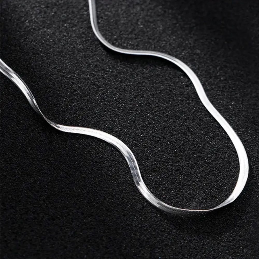 NEW Solid Sterling Silver Minimalist Snake Chain Necklace